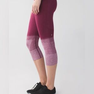 Lululemon Seamlessly Street Crop Heathered Dashing Purple Size 4
